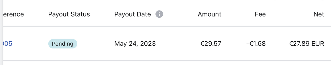 Pending transaction